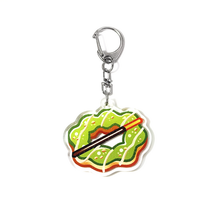 Matcha Mochi Donut Keychain