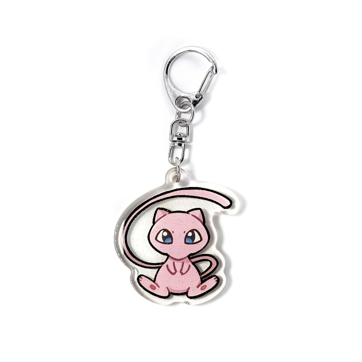 Mew | Pokemon Acrylic Glitter Keychain