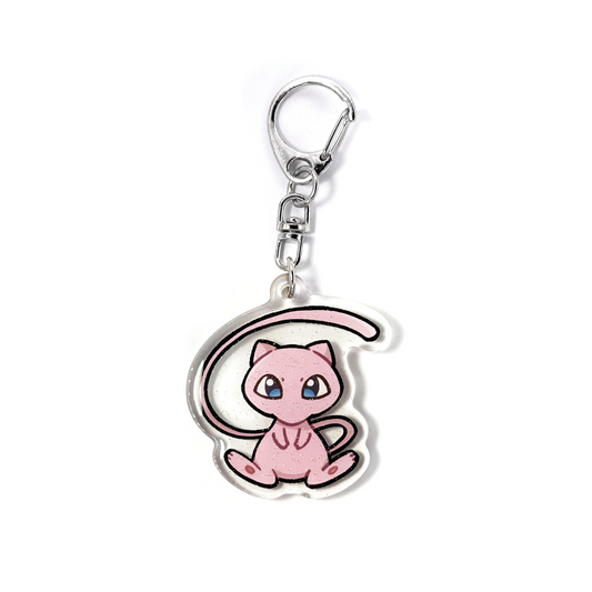 Mew | Pokemon Acrylic Glitter Keychain