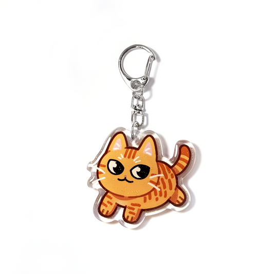Orange Tabby Cat Keychain