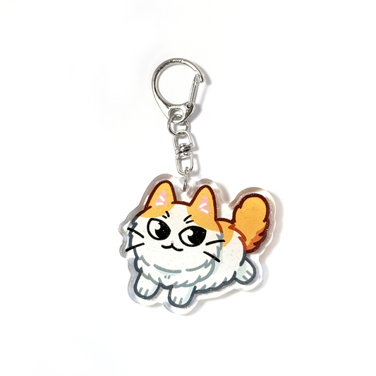 Orange Turkish Van Cat Keychain