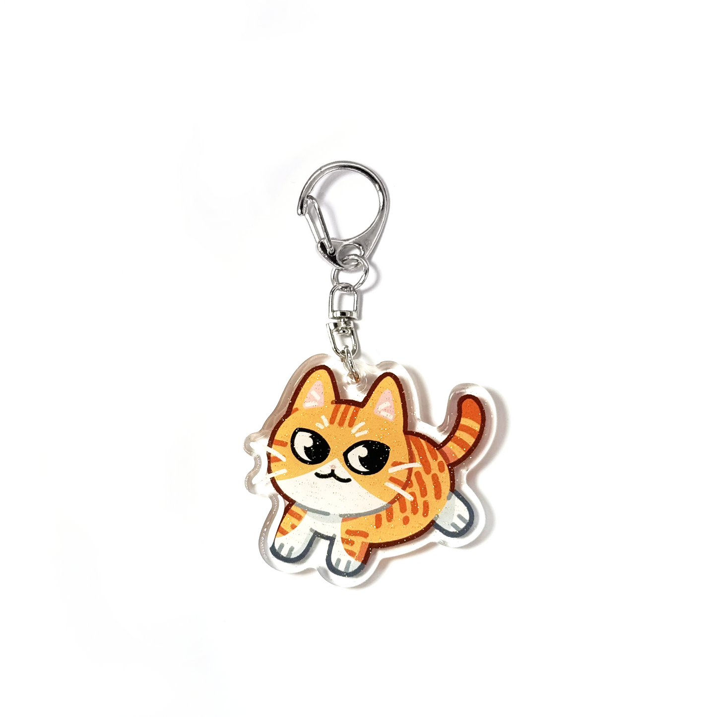 Orange Tabby Cat Keychain
