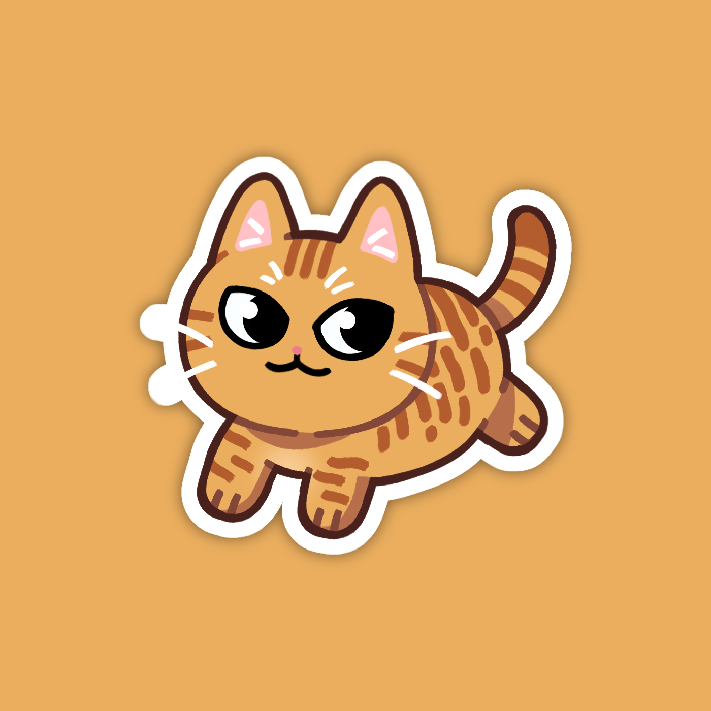 Orange Tabby Cat Sticker