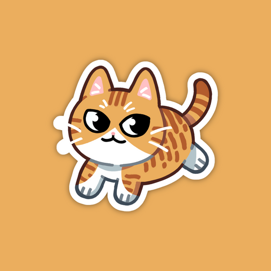 Orange Tabby Cat Sticker