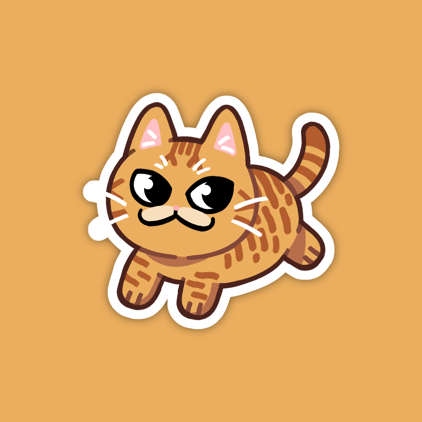 Orange Tabby Exotic Shorthaired Cat Sticker