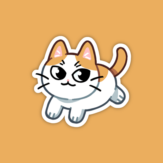 Orange Van Cat Sticker