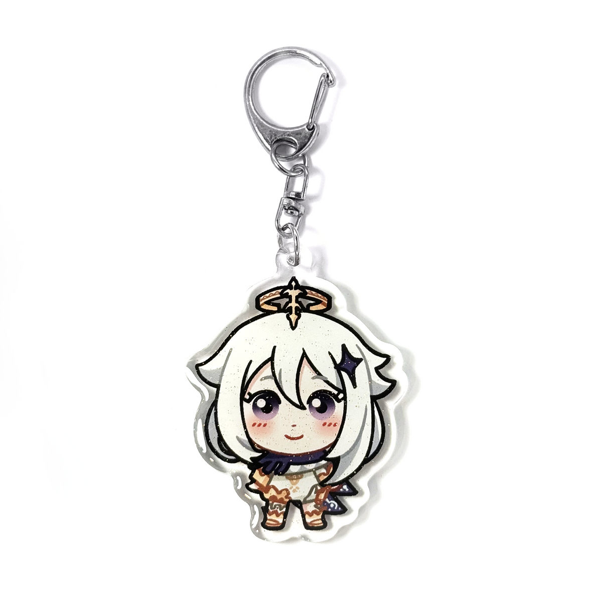 Paimon | Genshin Impact Acrylic Glitter Keychain