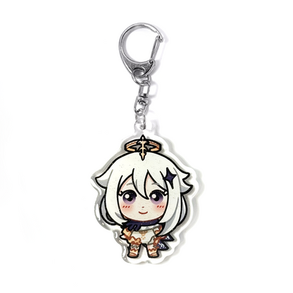 Paimon | Genshin Impact Acrylic Glitter Keychain