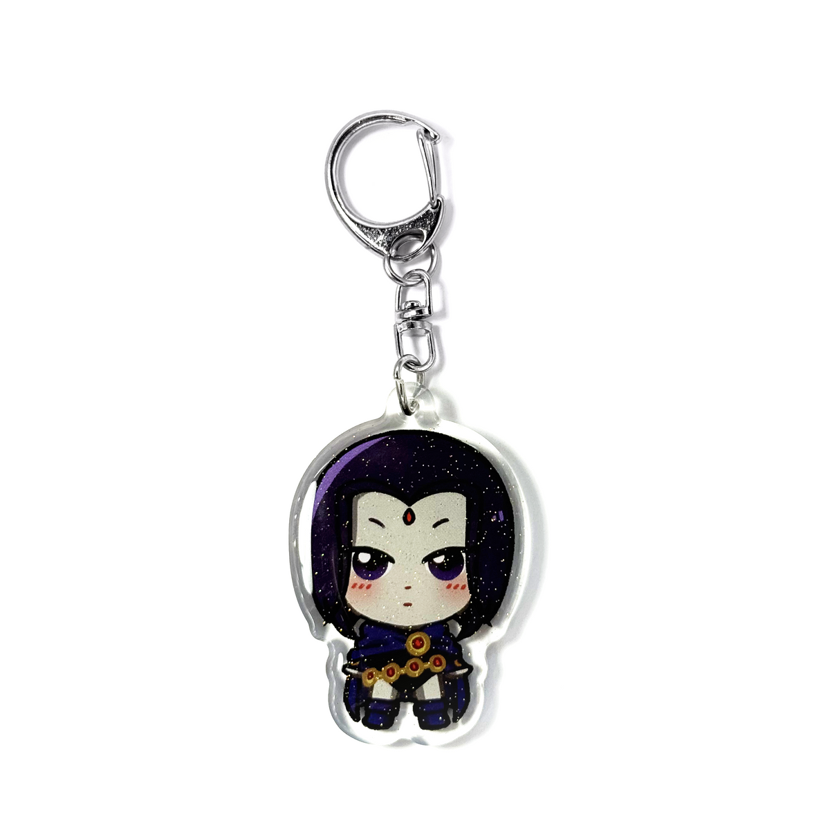 Raven | Teen Titans Acrylic Glitter Keychain