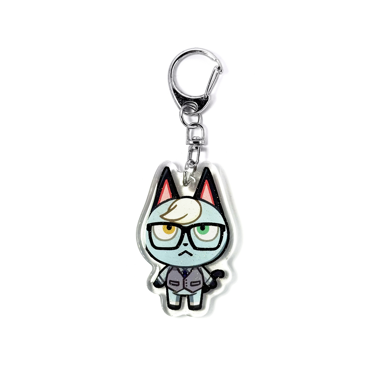 Raymond | Animal Crossing Acrylic Glitter Keychain