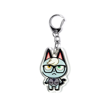 Raymond | Animal Crossing Acrylic Glitter Keychain