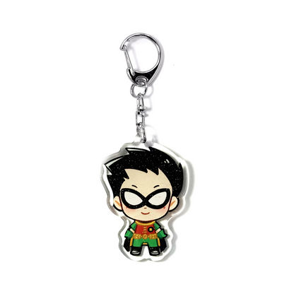 Robin | Teen Titans Acrylic Glitter Keychain