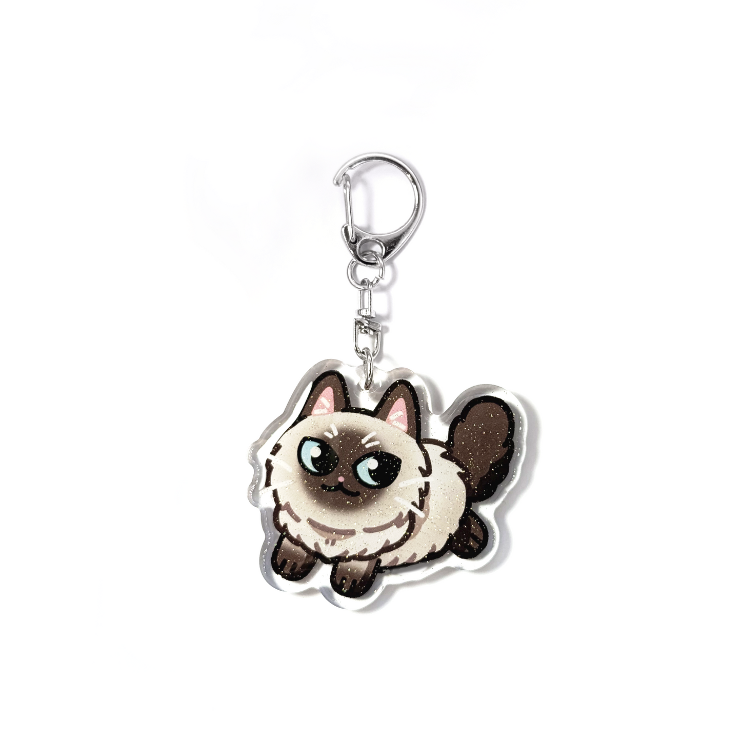 Seal Point Ragdoll Cat Keychain