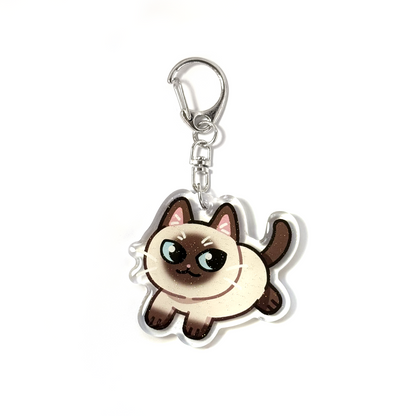 Seal Point Siamese Cat Keychain