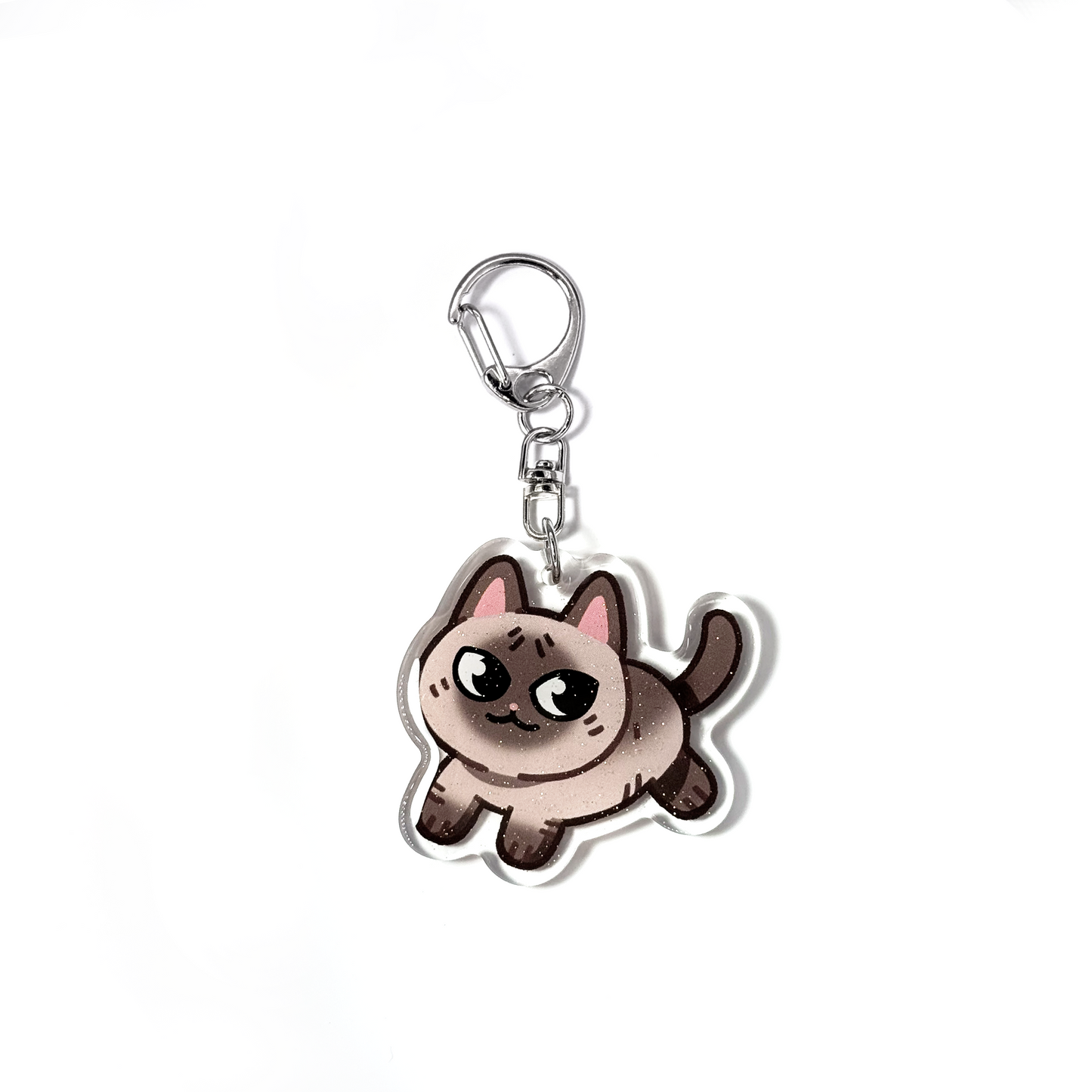 Seal Point Sphynx Naked Cat Keychain