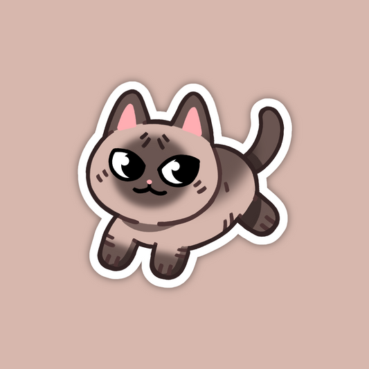 Seal Point Sphynx Naked Cat Sticker