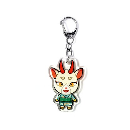 Shino | Animal Crossing Acrylic Glitter Keychain
