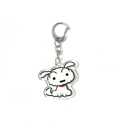 Shiro | Shin-chan Acrylic Glitter Keychain