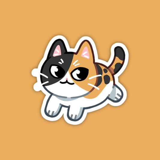 Shorthaired Calico Cat Sticker