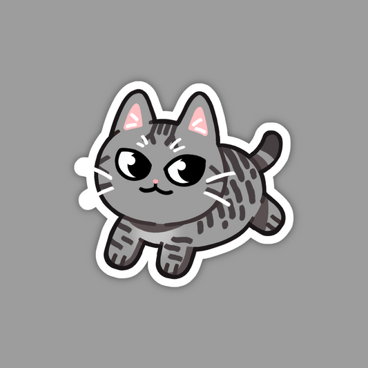 Silver Gray Tabby American Bobtail Sticker