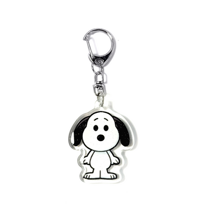 Snoopy | Snoopy Acrylic Glitter Keychain