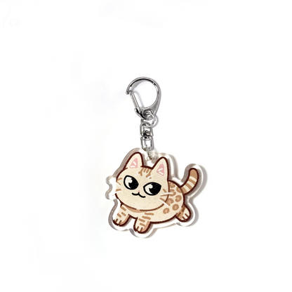 Snow Bengal Cat Keychain