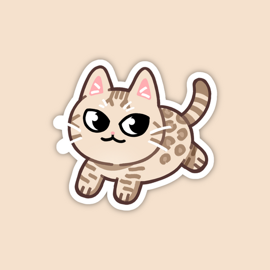 Snow Bengal Cat Sticker