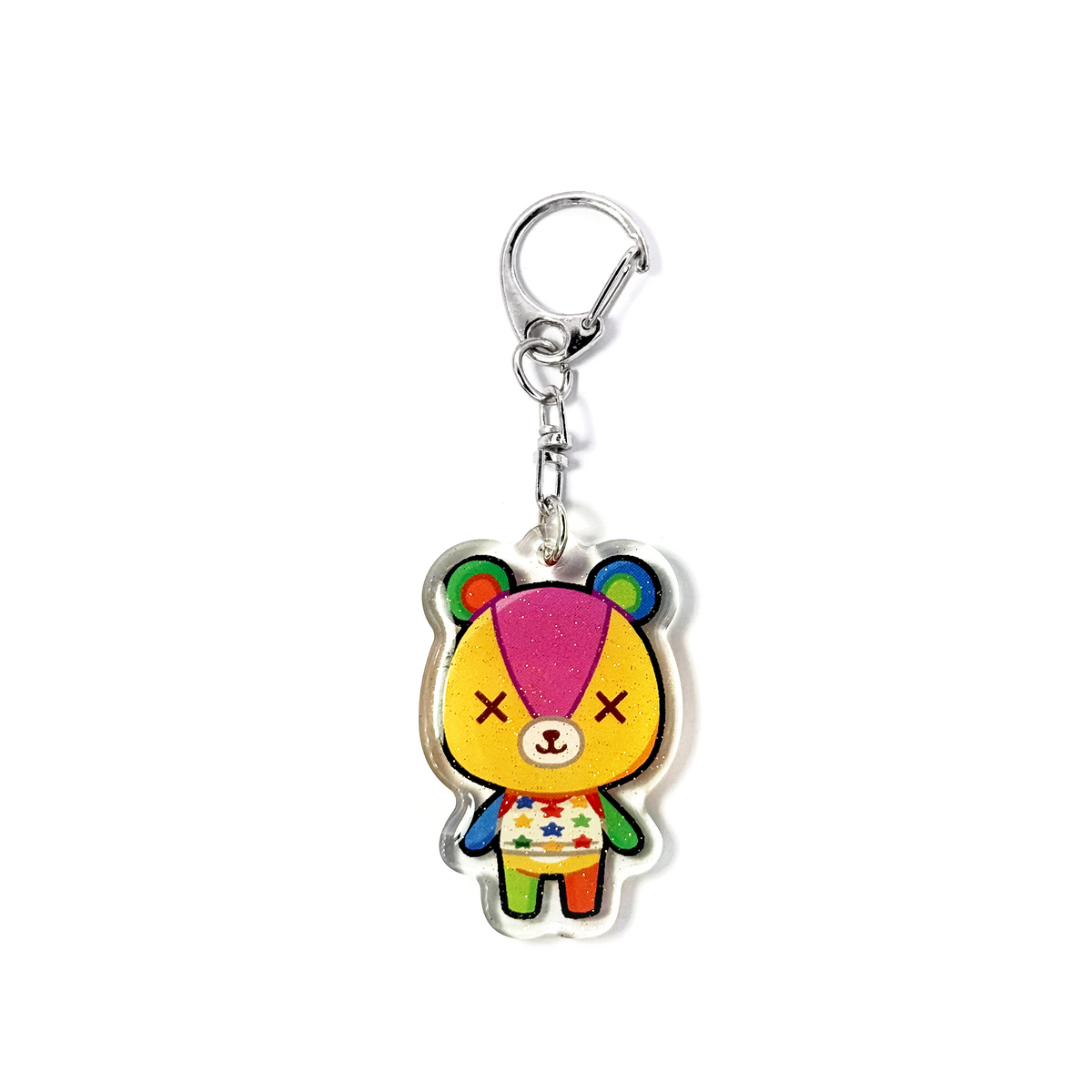 Stitches | Animal Crossing Acrylic Glitter Keychain