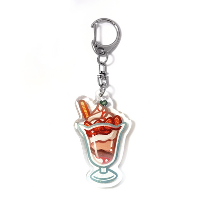 Strawberry Parfait Keychain