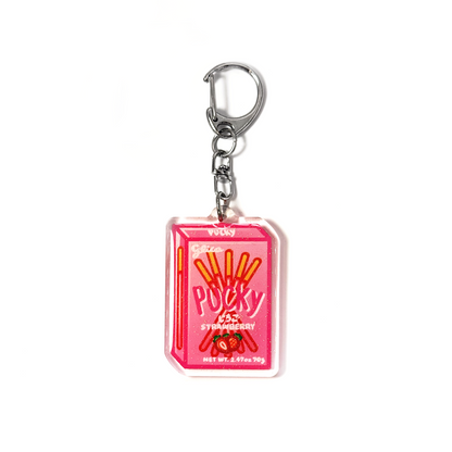 Strawberry Pocky Biscuit Sticks Keychain