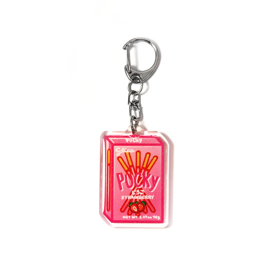 Strawberry Pocky Biscuit Sticks Keychain