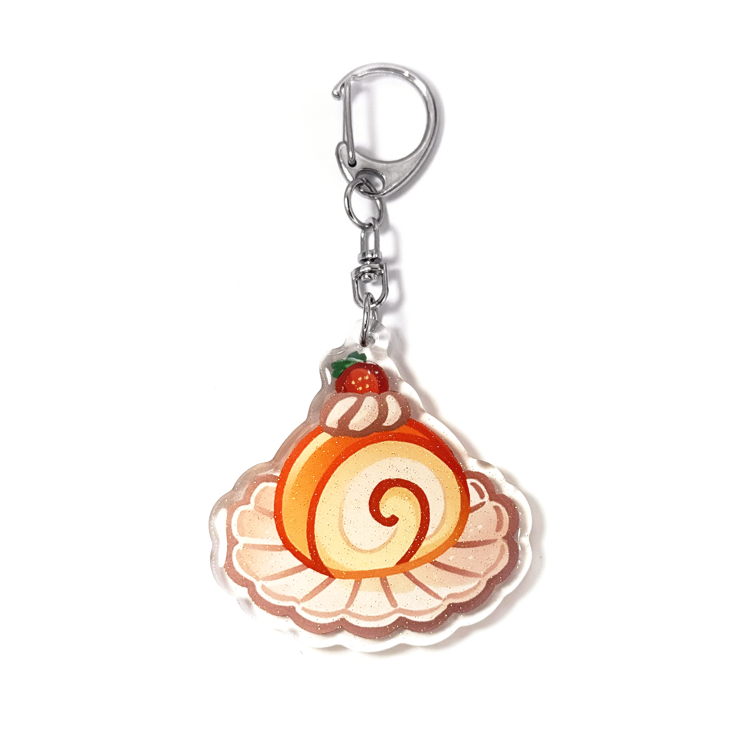 Swiss Roll Cake Roll Keychain