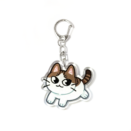 Tabby Shorthaired Van Cat Keychain