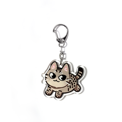 Tawny Ocicat Cat Keychain