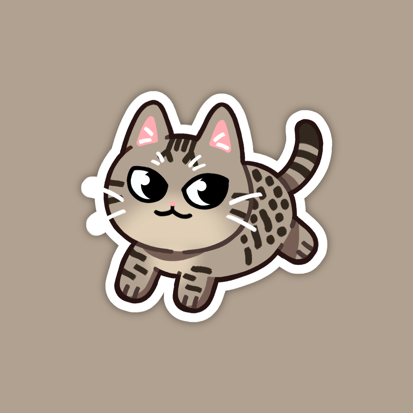 Tawny Ocicat Cat Sticker