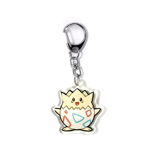 Togepi | Pokemon Acrylic Glitter Keychain