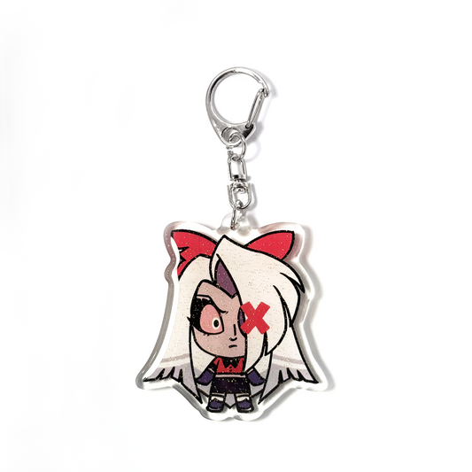 Vaggie | Hazbin Hotel Acrylic Glitter Keychain