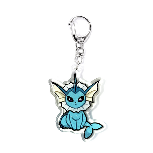 Vaporeon | Pokemon Acrylic Glitter Keychain