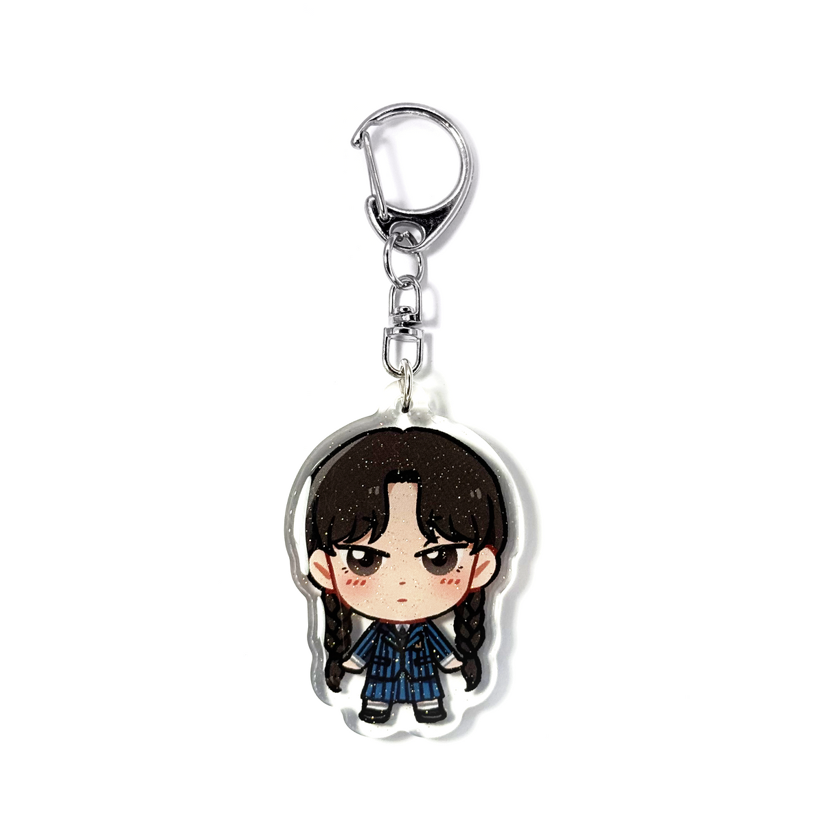 Wednesday Addams | Wednesday Acrylic Glitter Keychain