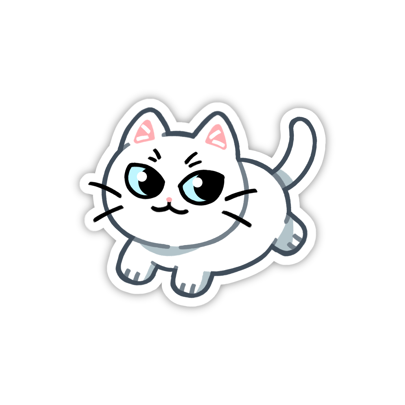 White British Shorthair Cat Sticker