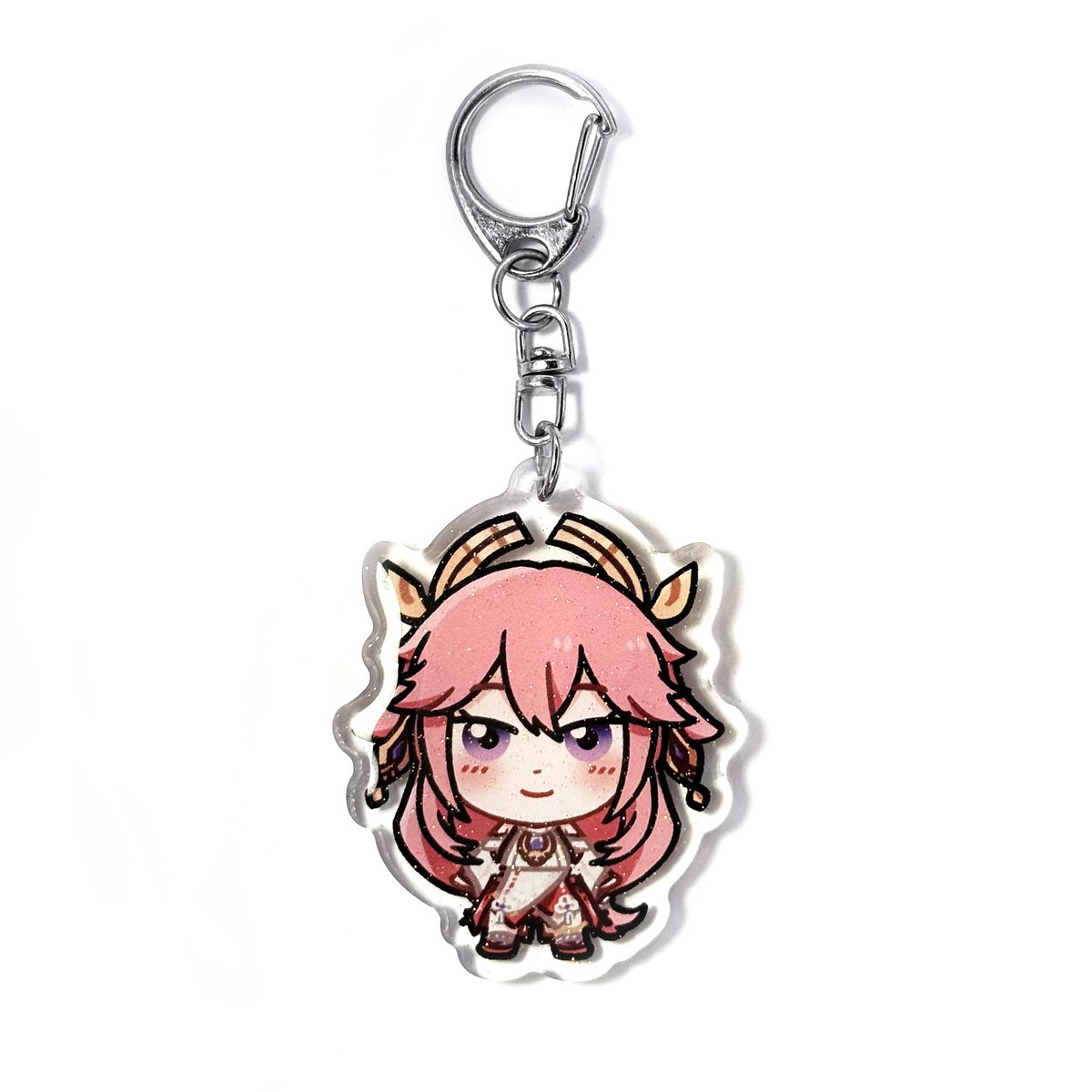 Yae Miko | Genshin Impact Acrylic Glitter Keychain