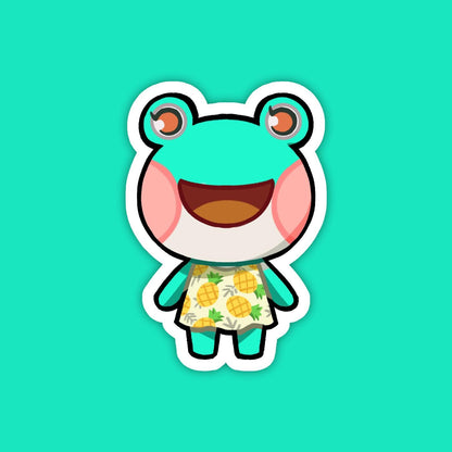 Lily, Frog | Animal Crossing Vinyl Sticker
