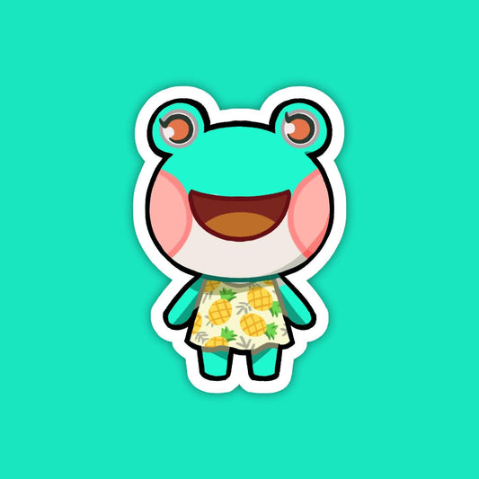 Lily, Frog | Animal Crossing Vinyl Sticker