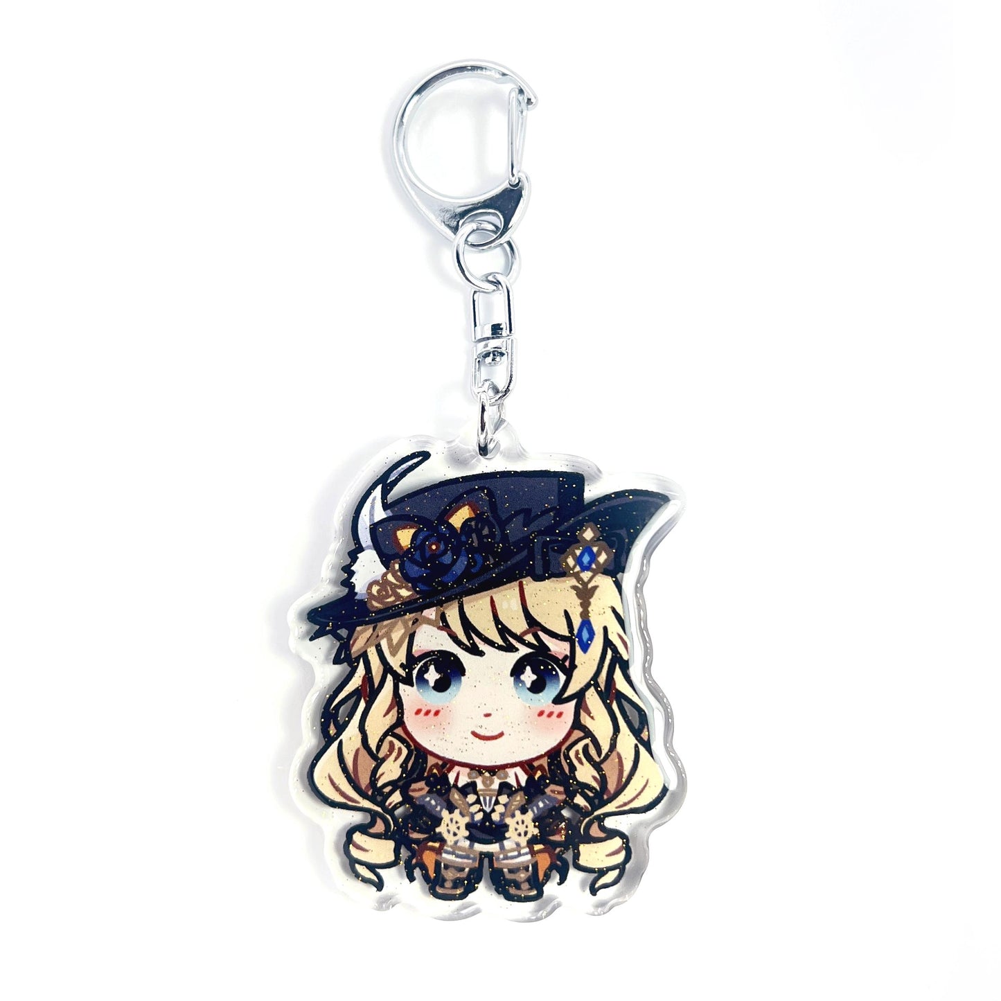 Navia | Genshin Impact Acrylic Glitter Keychain