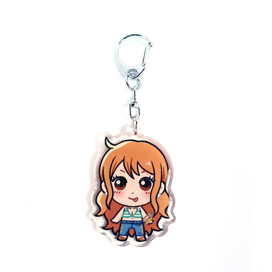 Nami | One Piece Acrylic Glitter Keychain
