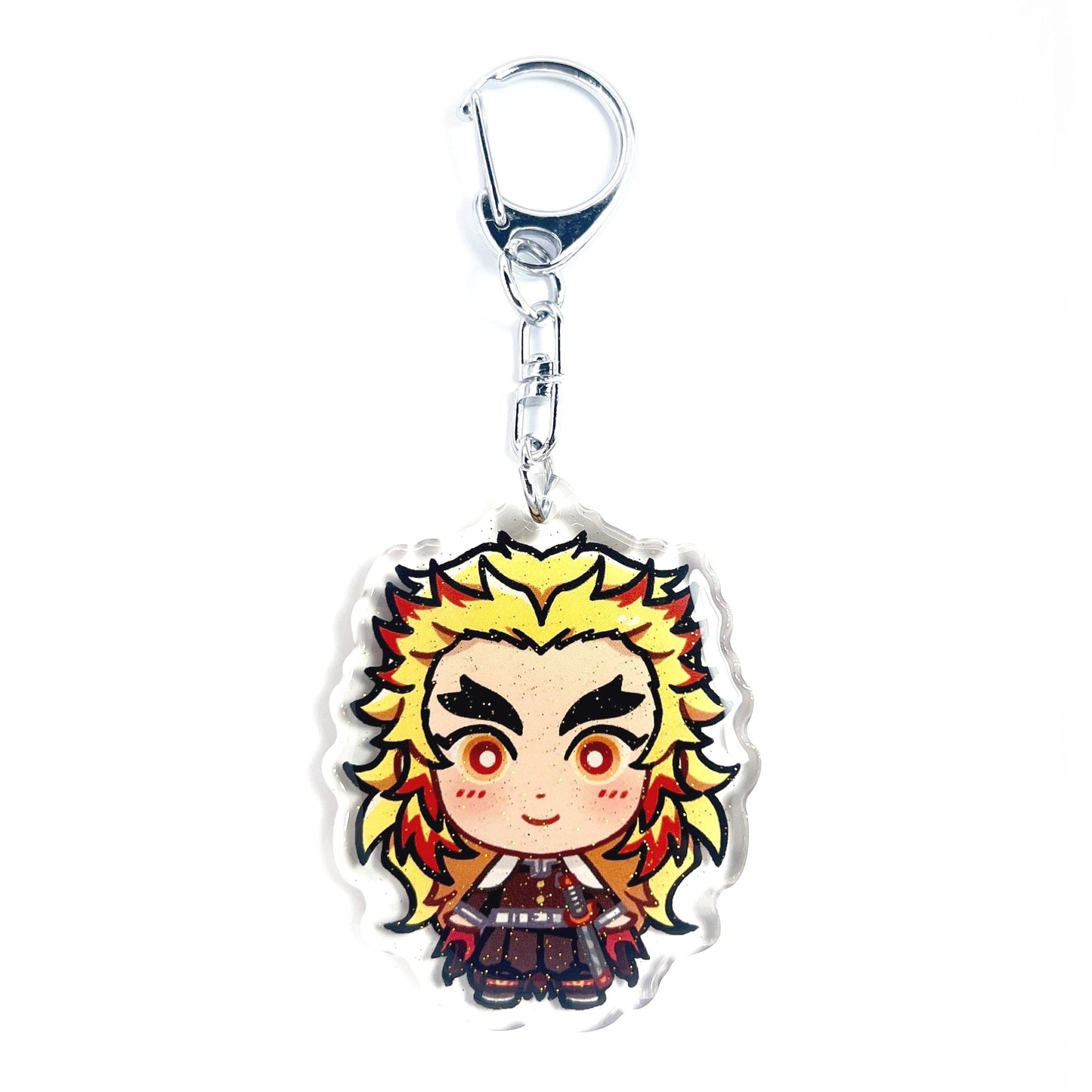 Kyojuro Rengoku | Kimetsu no Yaiba Acrylic Glitter Keychain