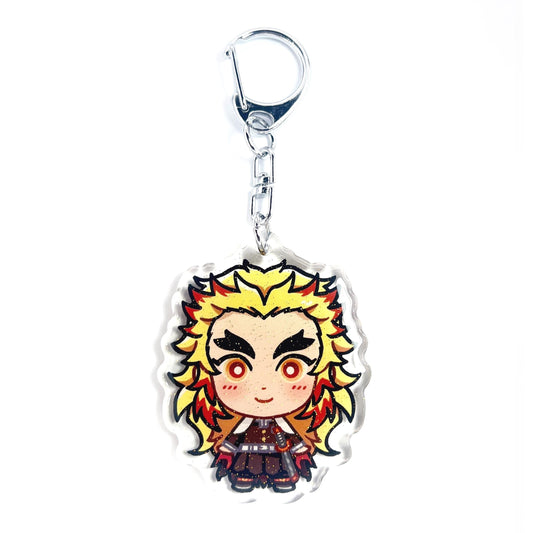 Kyojuro Rengoku | Kimetsu no Yaiba Acrylic Glitter Keychain