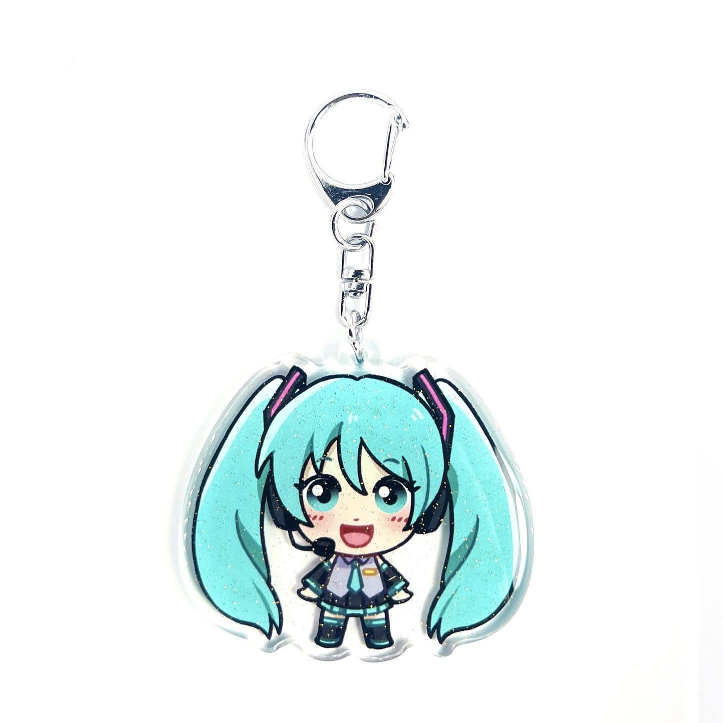 Hatsune Miku | Vocaloid Acrylic Glitter Keychain