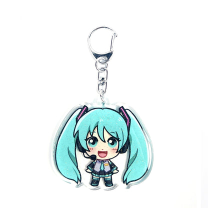 Hatsune Miku | Vocaloid Acrylic Glitter Keychain