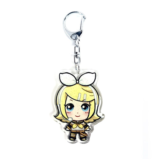 Kagamine Rin | Vocaloid Acrylic Glitter Keychain